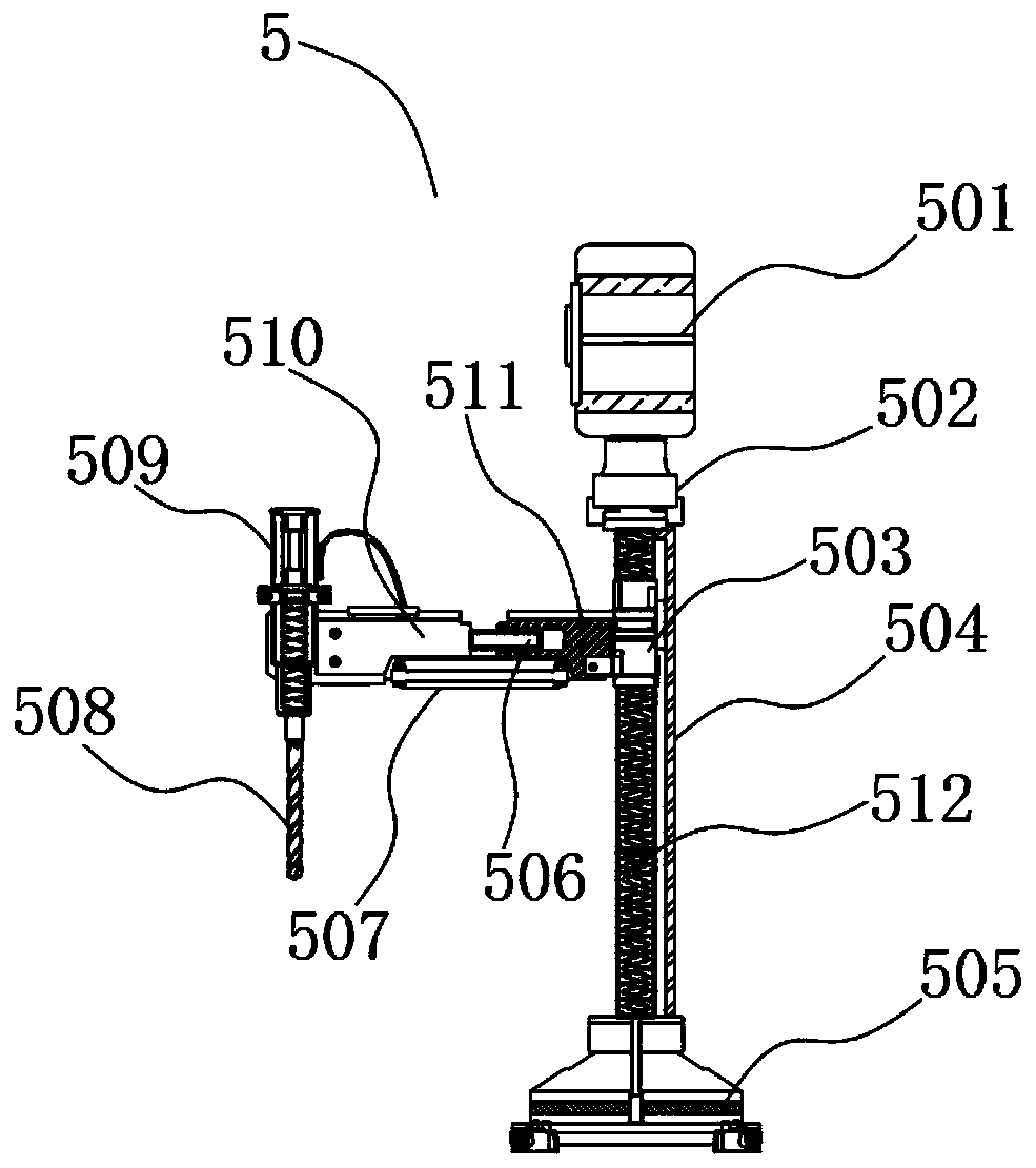 Drilling device for processing ball-milling iron casting