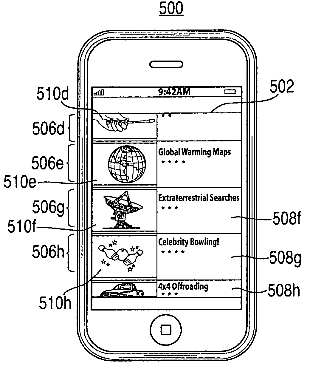 Selective data downloading and presentation based on user interaction