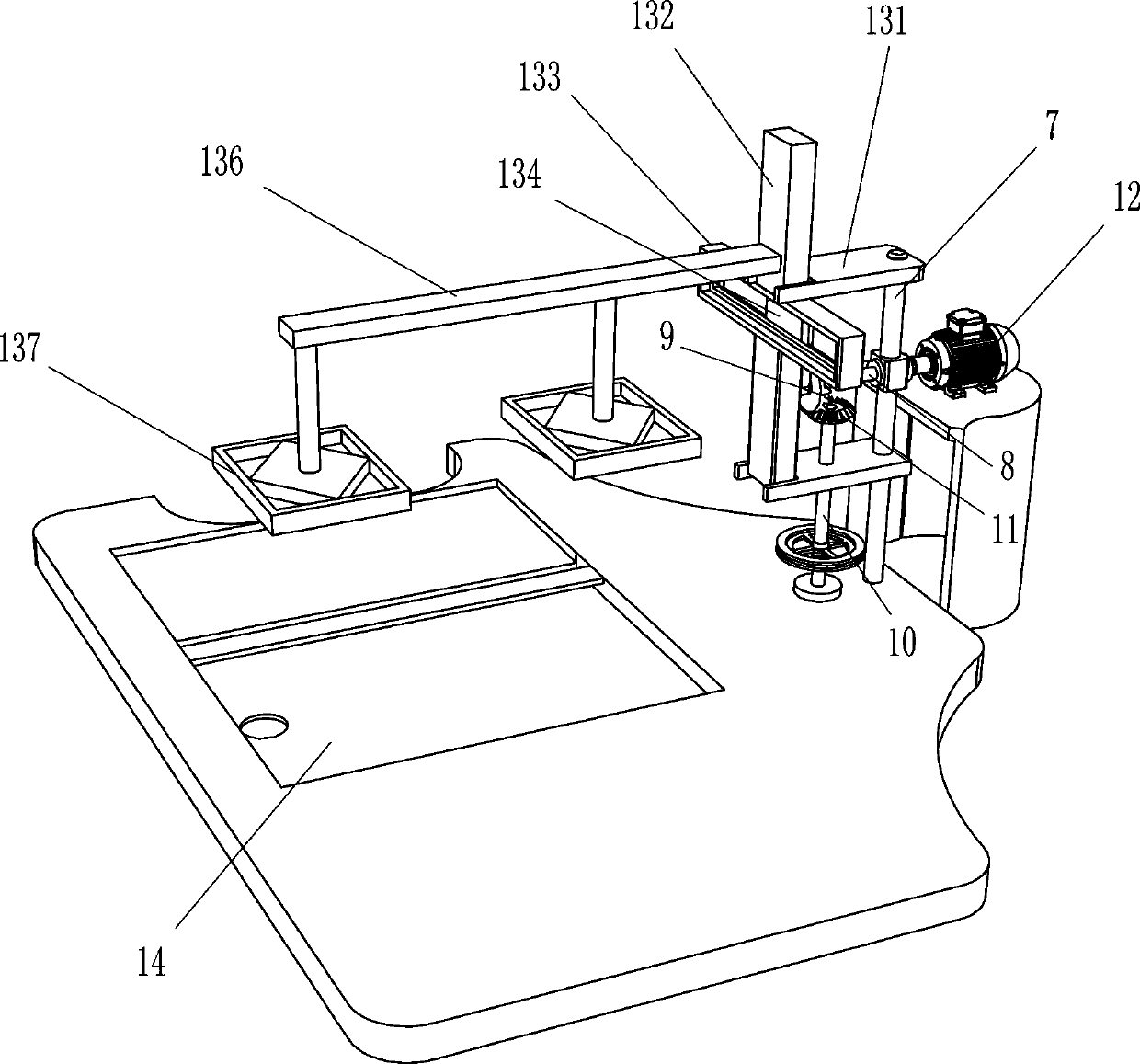 Automatic bean curd pressing device