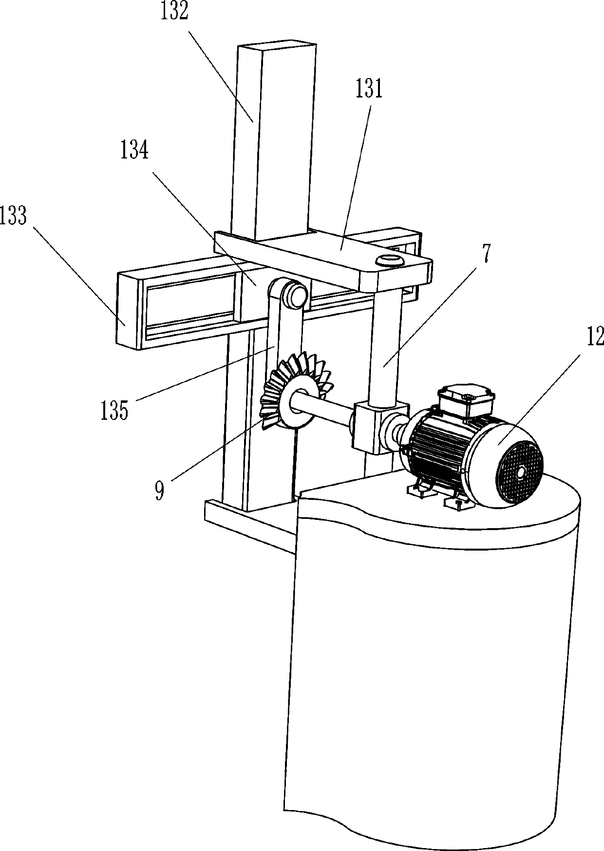 Automatic bean curd pressing device