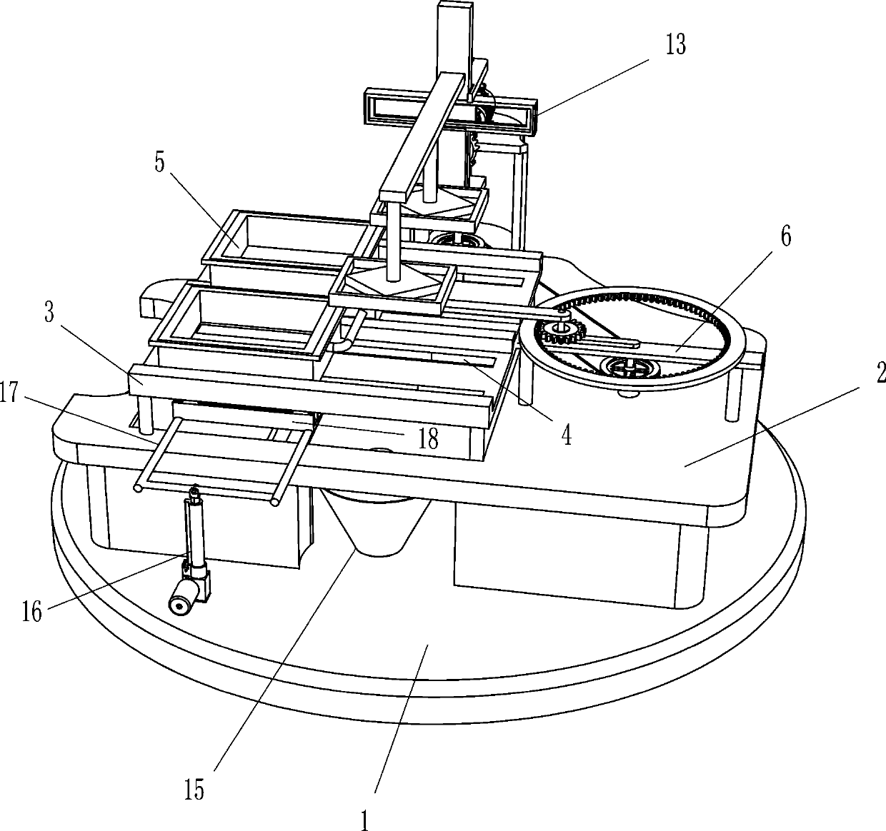 Automatic bean curd pressing device