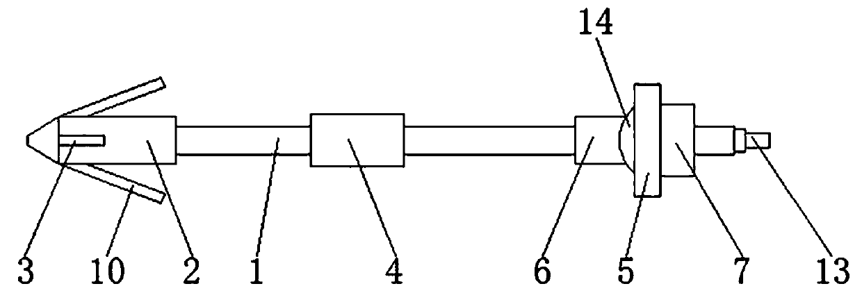 Self-hole-forming bearing head of earth anchor rod