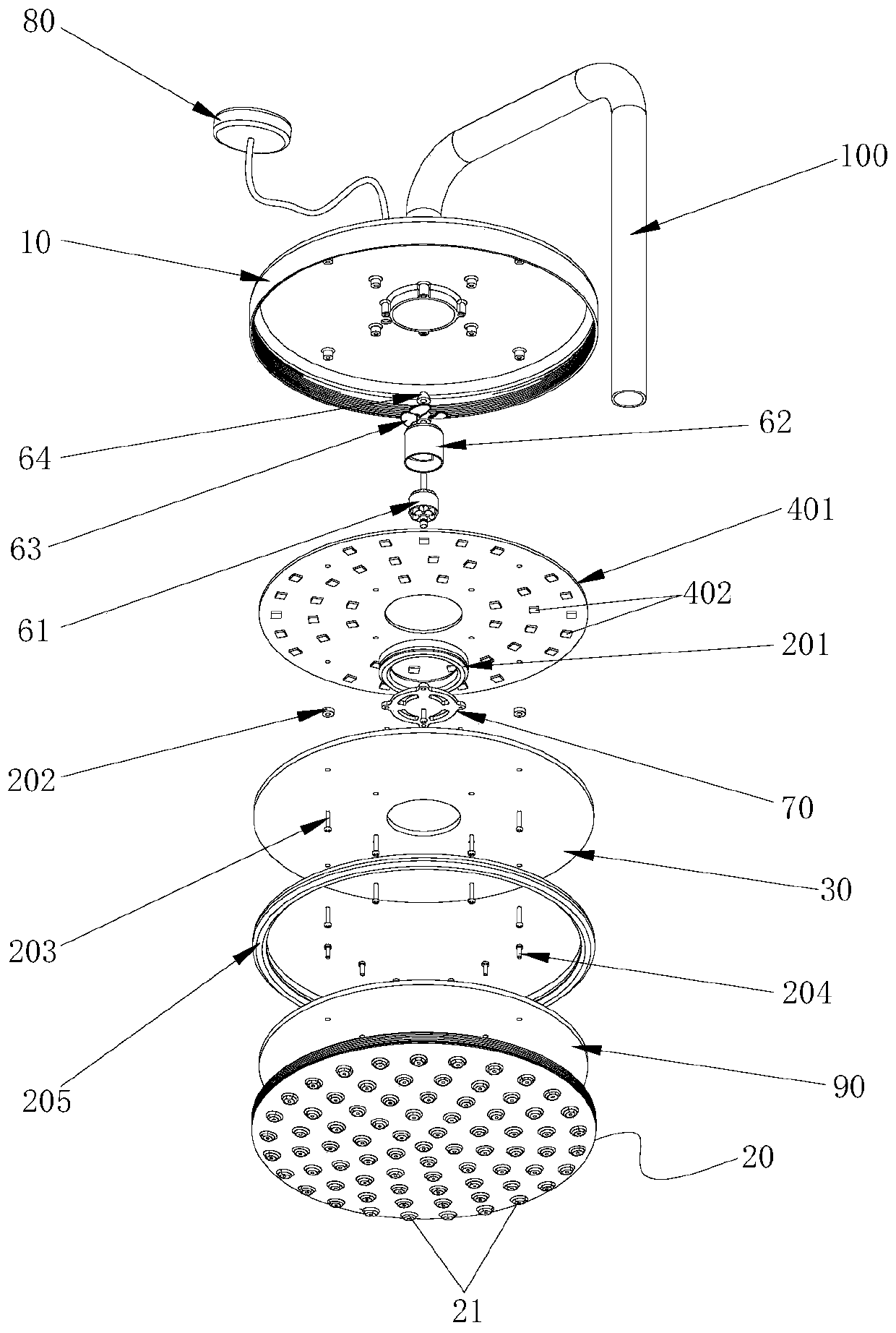 Shower and water heater with the same