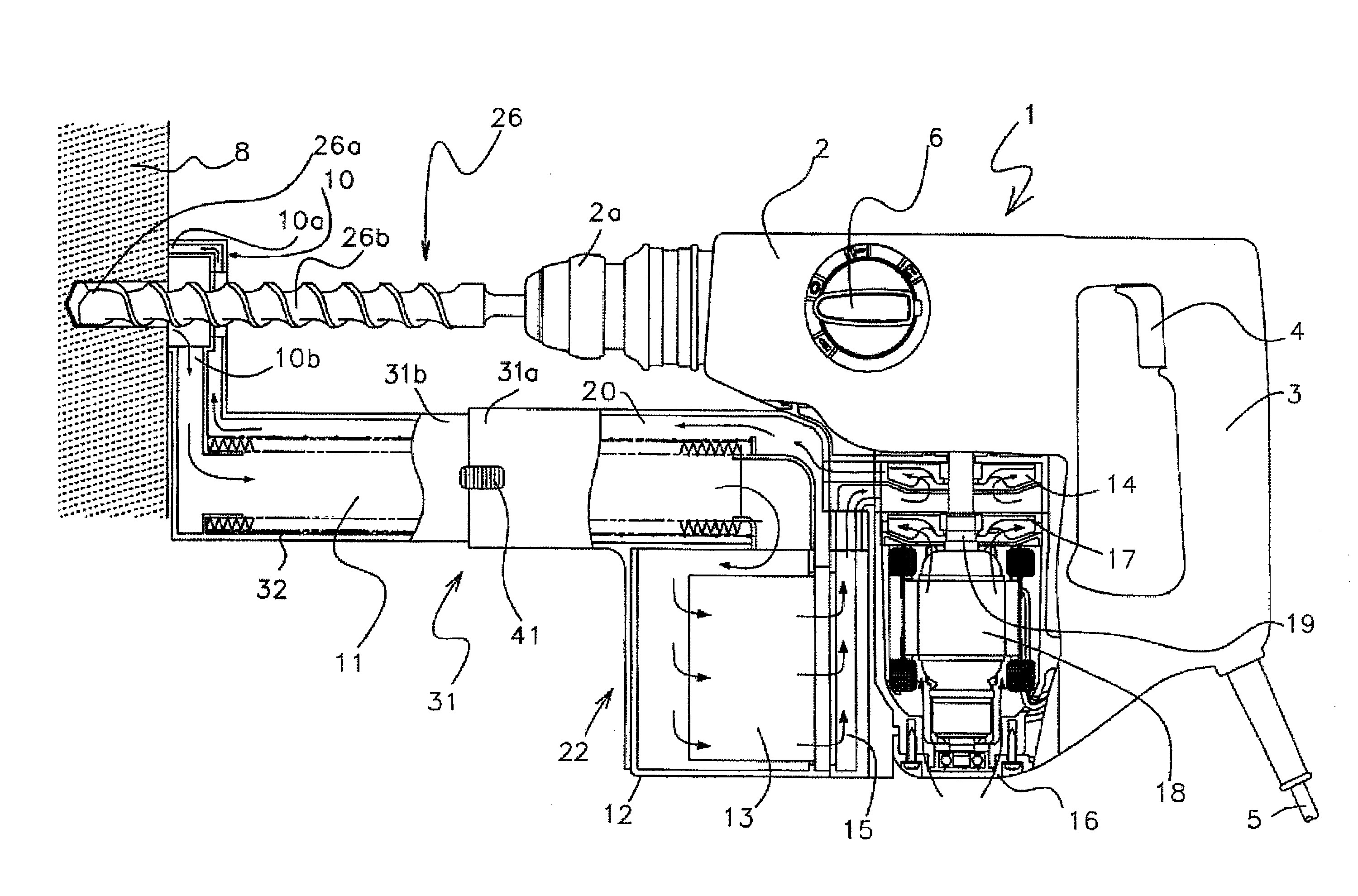 Drilling tool with dust collector