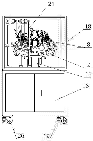 Full-automatic rotary inclined plane filling machine for resin lens