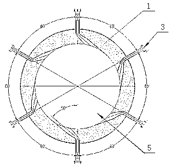 Secondary combustion chamber air-distribution device of hazardous waste incineration system