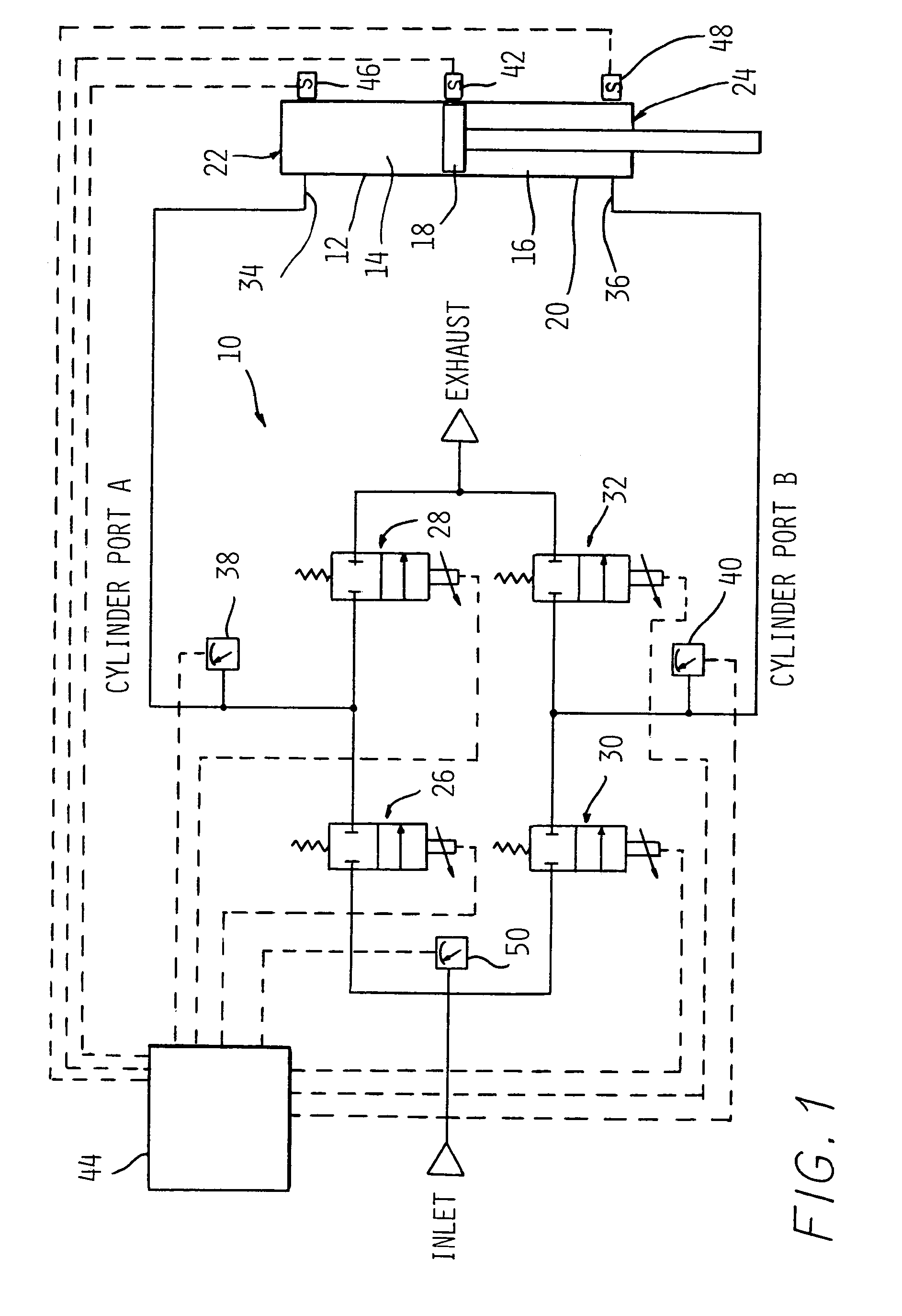 Accurate fluid operated cylinder positioning system