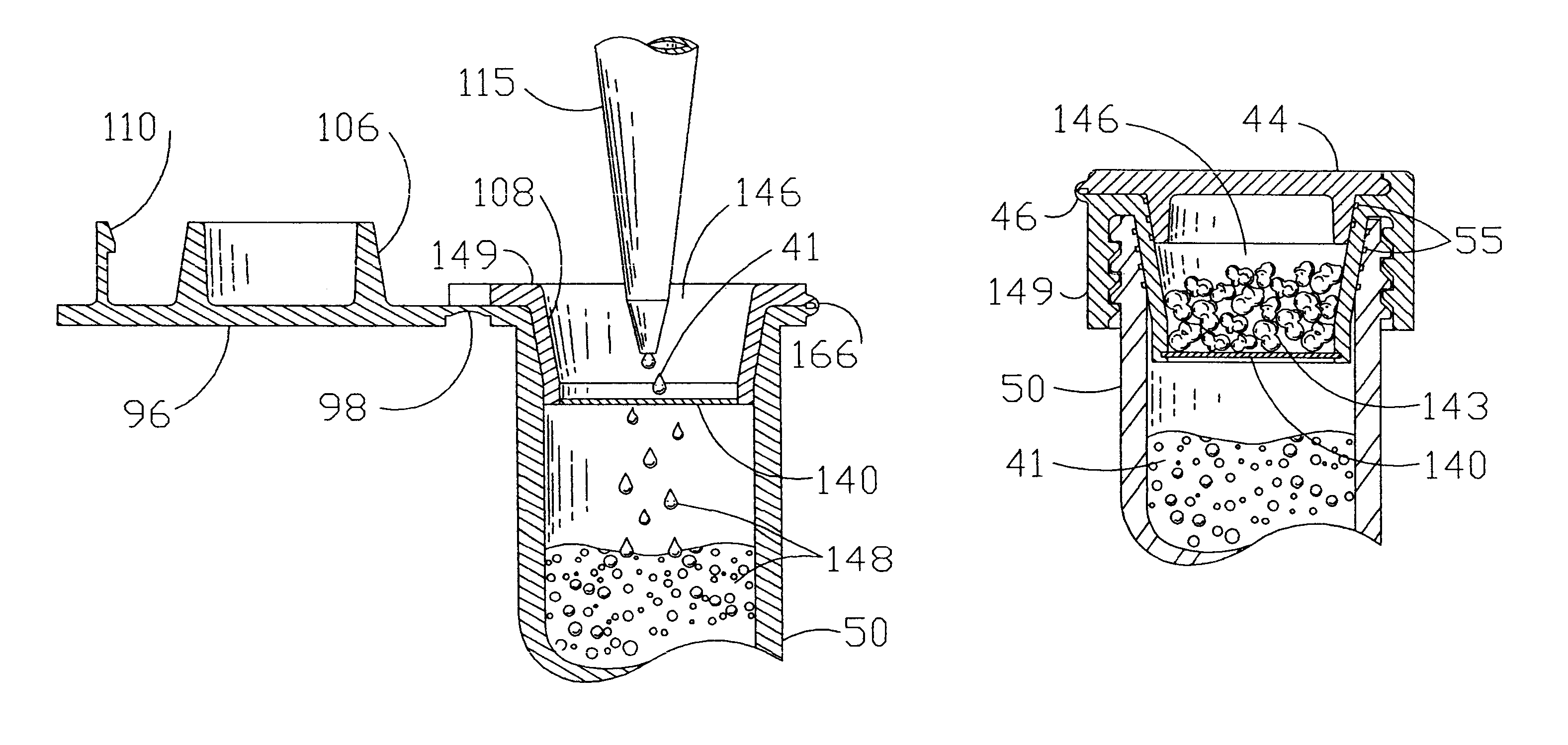 Closure device for containers