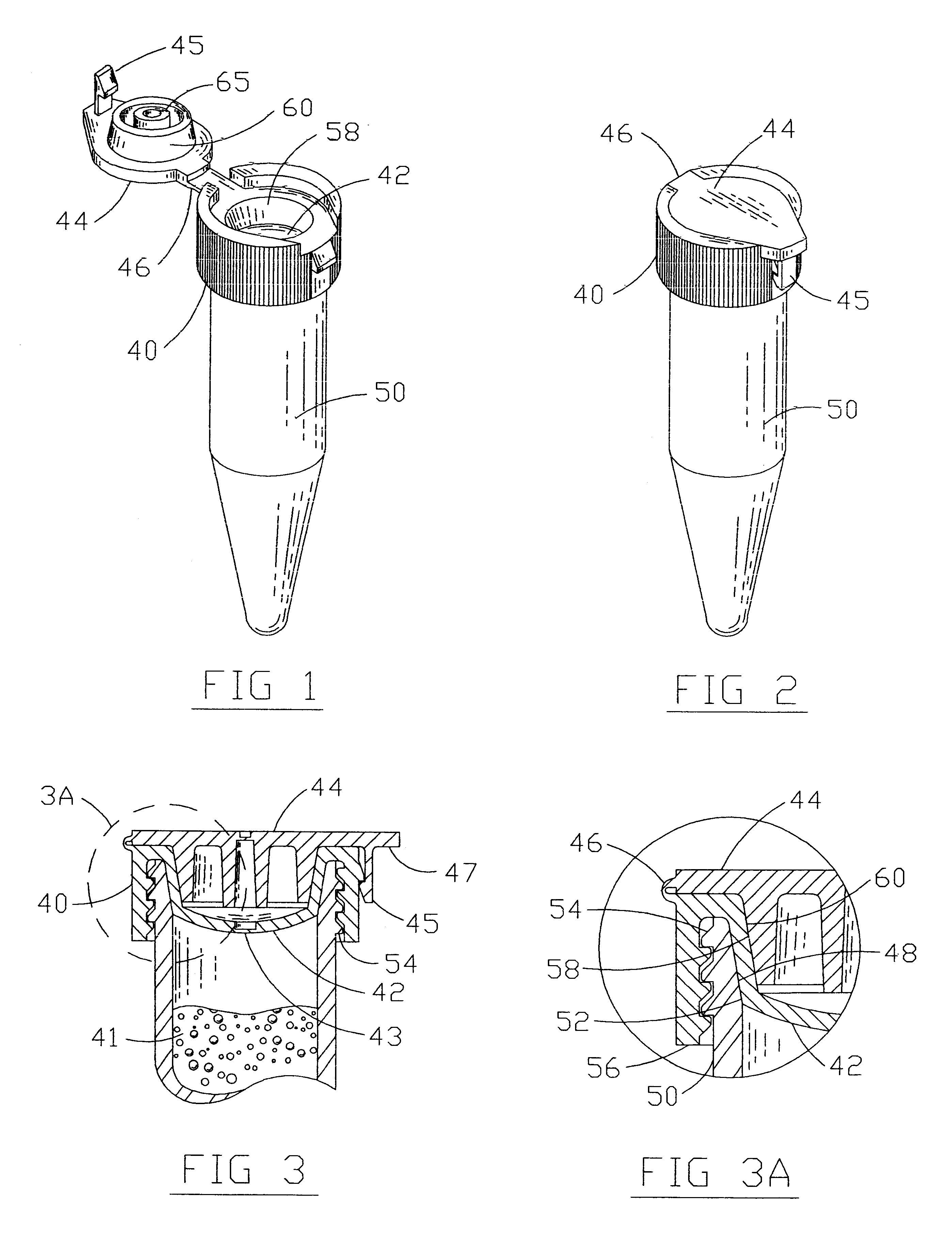 Closure device for containers