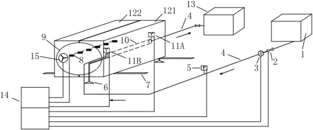 A medium and high temperature solar heat collector optical efficiency test device