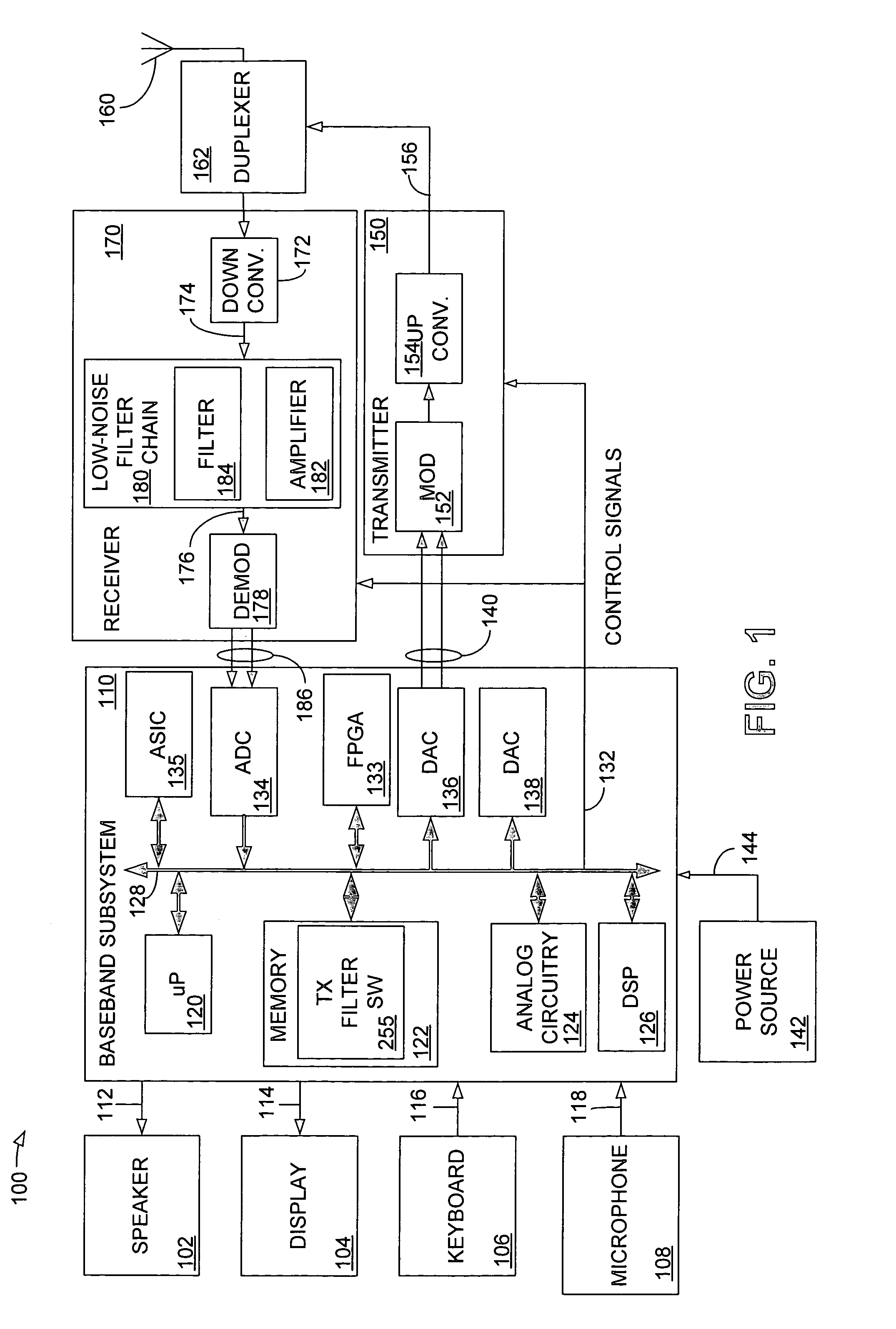 Low-noise filter for a wireless receiver