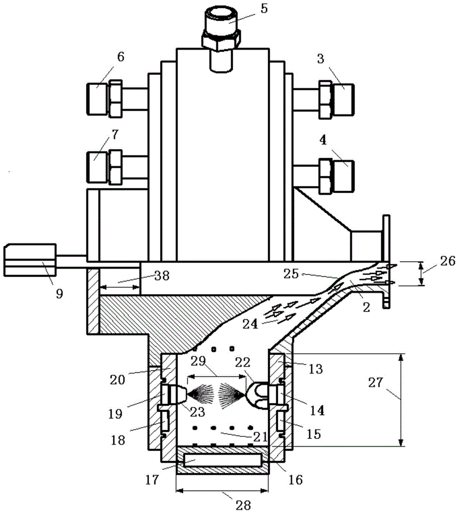 On-line adjustable fuel gas generator adopting jet flow collision combustion mode