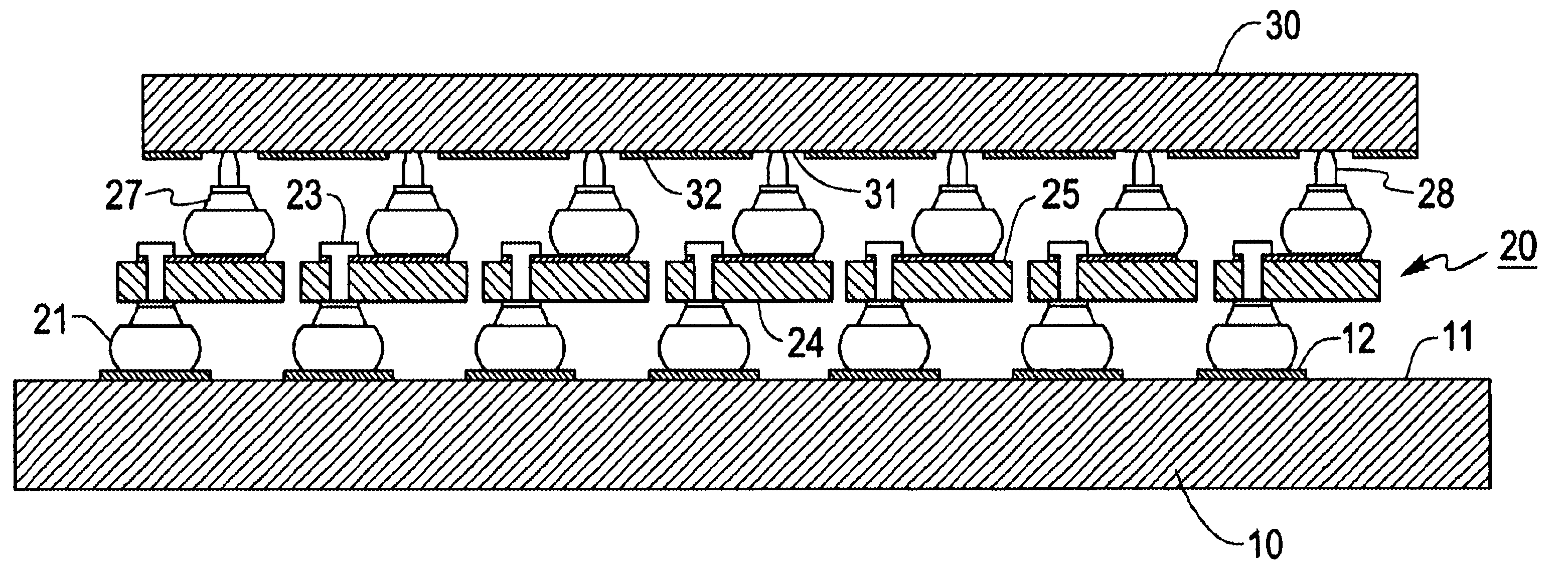 Method of forming a structure for electronic devices contact locations