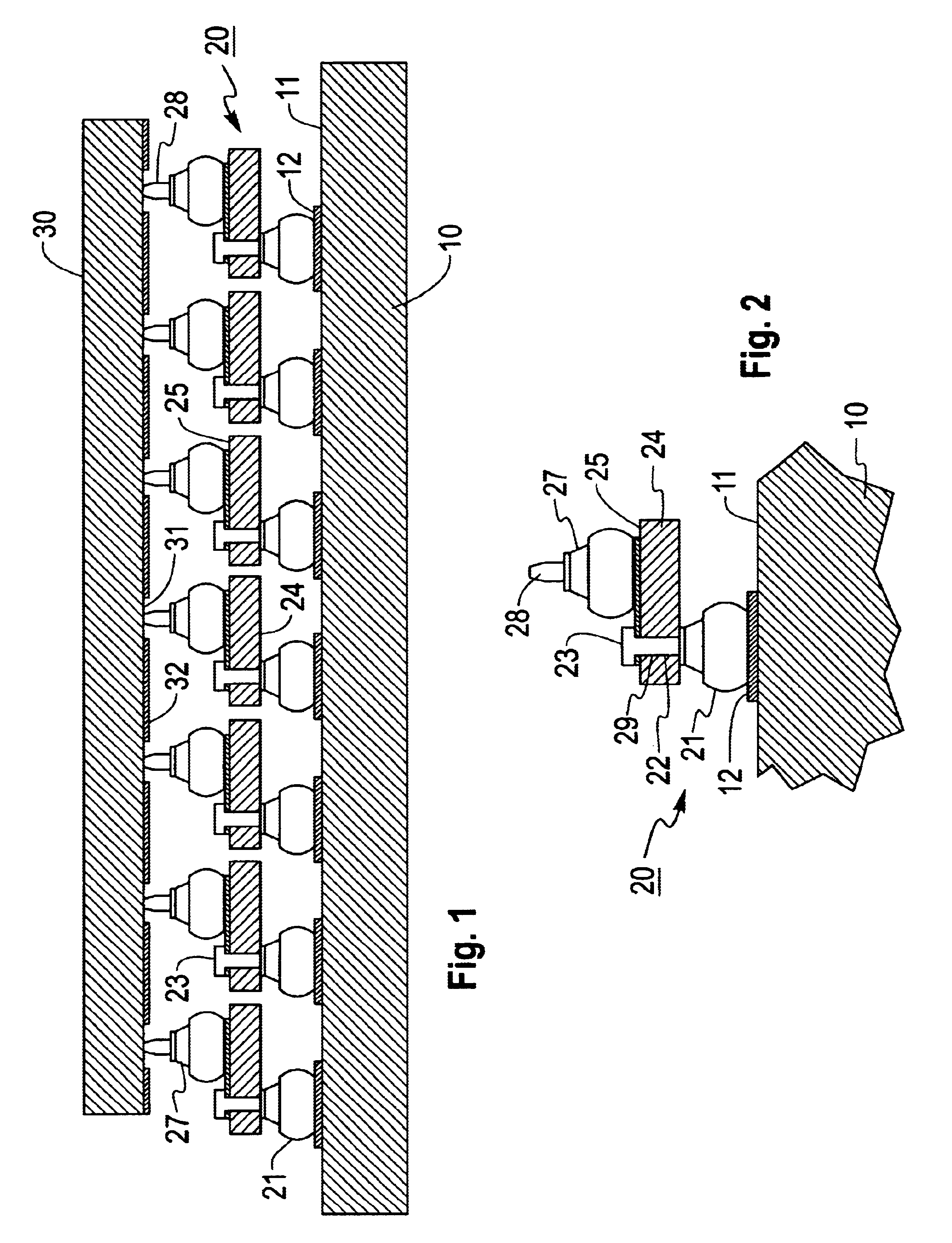 Method of forming a structure for electronic devices contact locations