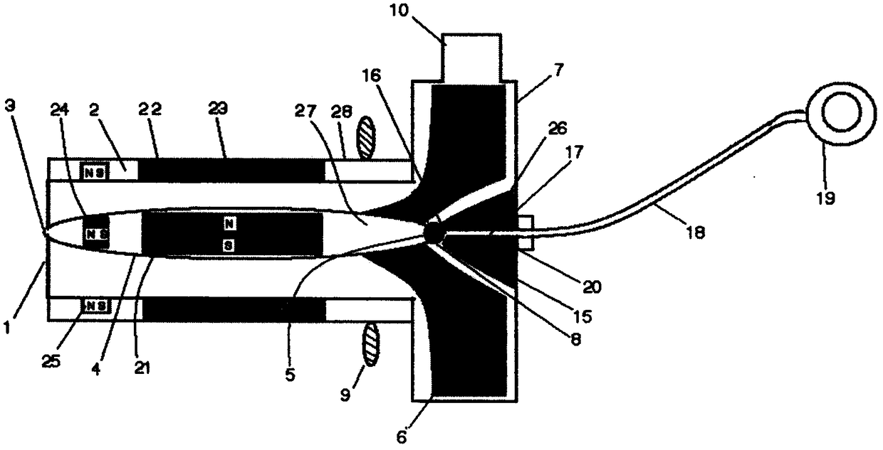 Ultrasonic anti-thrombus magnetic suspension cardiac apex centrifugal pump