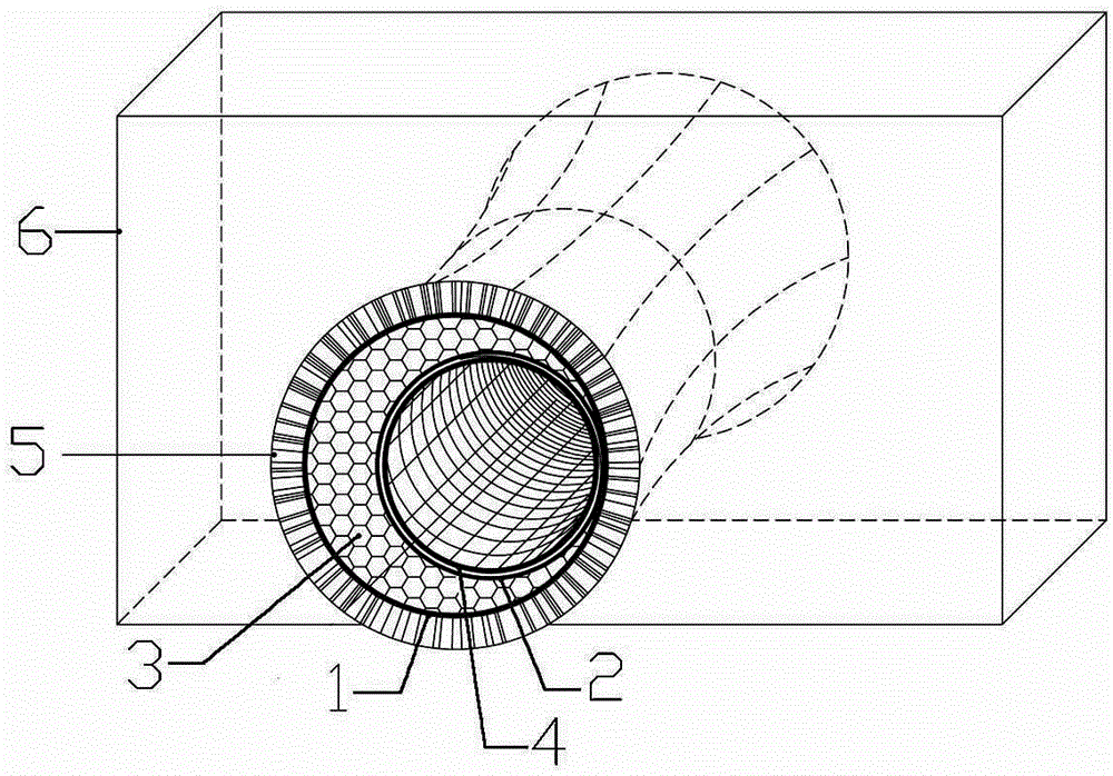 Novel wall bushing and through-wall hole blocking method adopting same