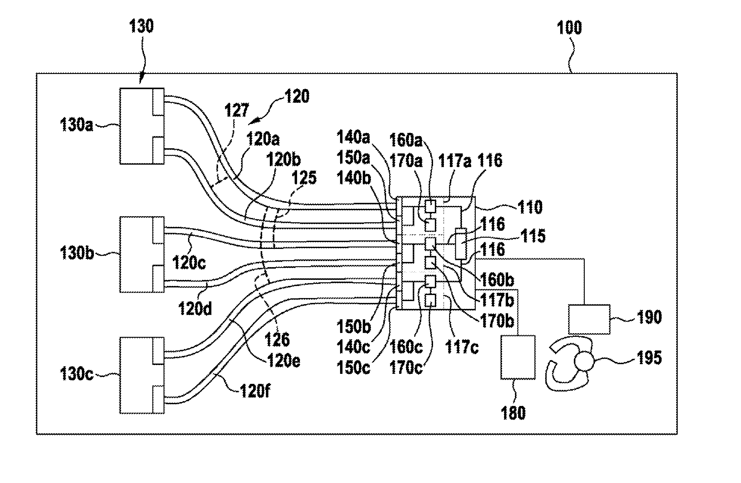 Method and device for establishing a fault in connecting lines between a central unit and a plurality of electronic components which are independent of one another