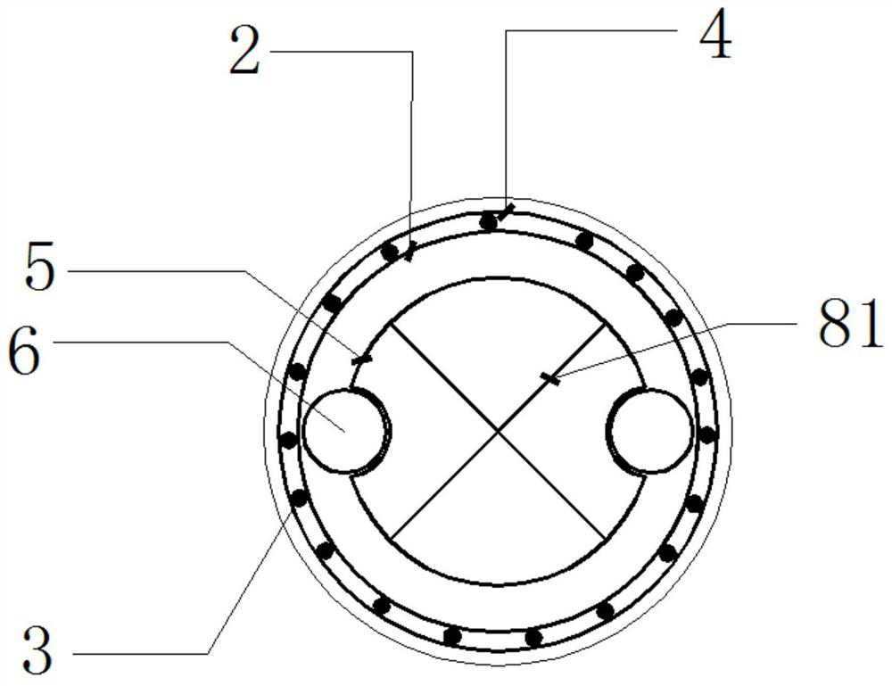 Novel lining device of cast-in-place large-diameter pipe pile and pipe pile construction method