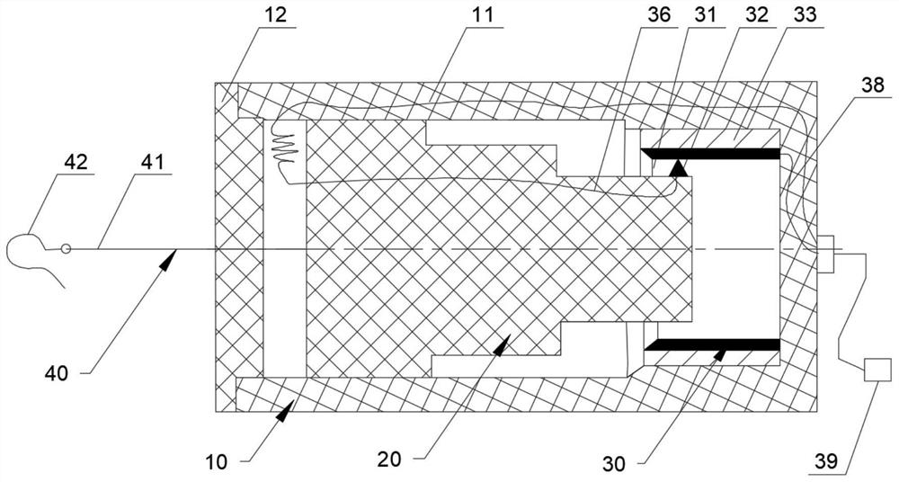 Continuous sensor for detecting drum brake friction plate and drum brake