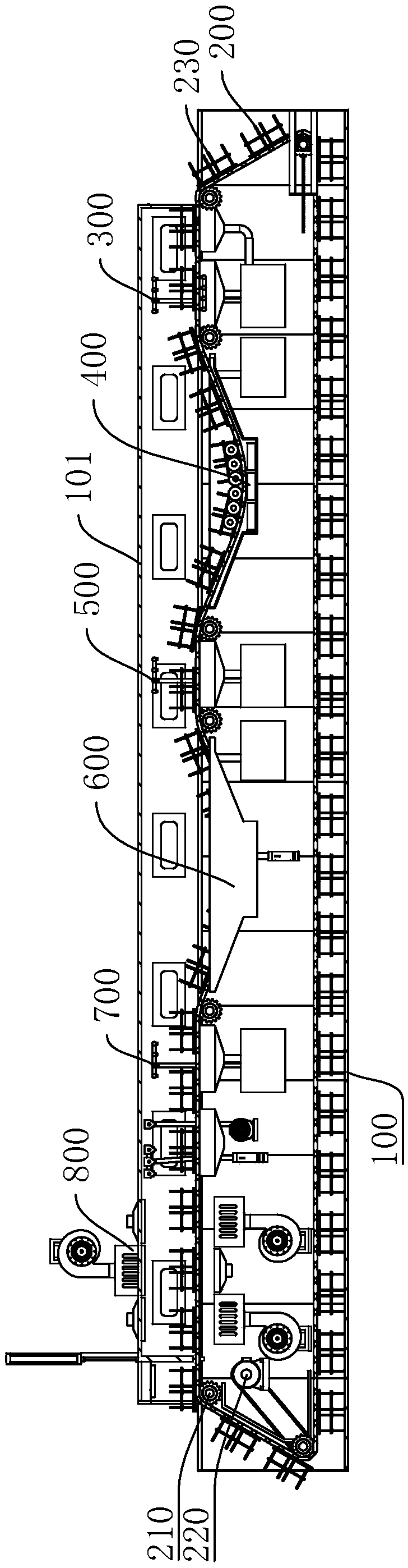 Automobile part washing production line and washing method