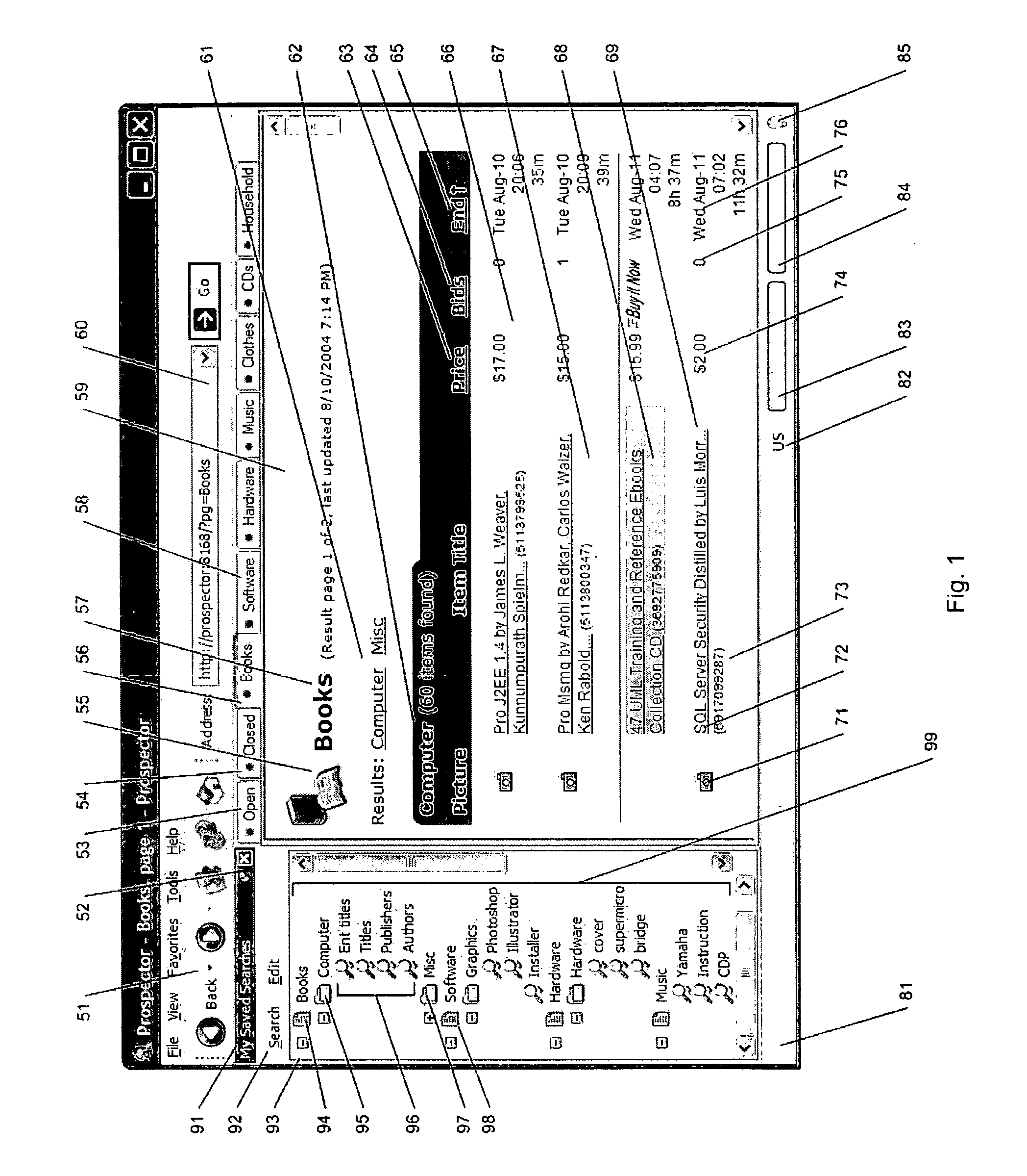 Method and apparatus for organizing searches and controlling presentation of search results