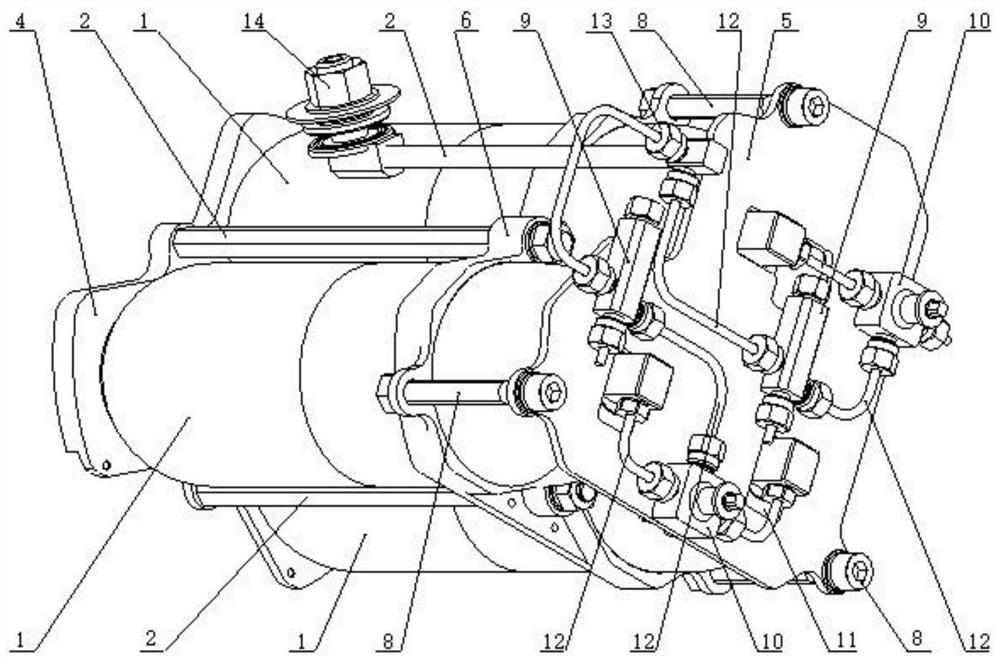 An underwater graded rapid gas transmission system