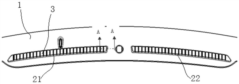 Defrosting air opening mechanism