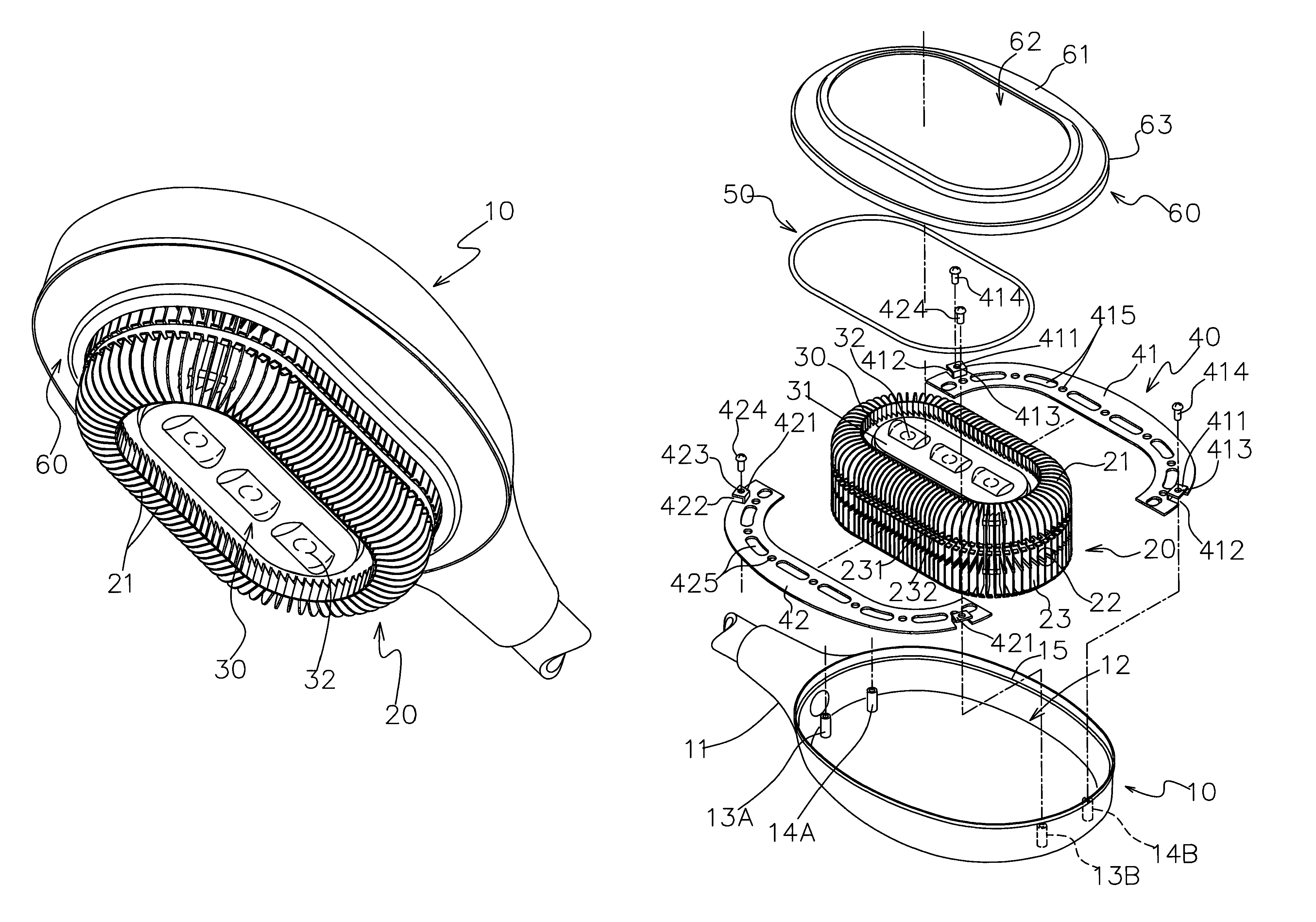 Apparatus for fixing LED light engine to lamp fixture