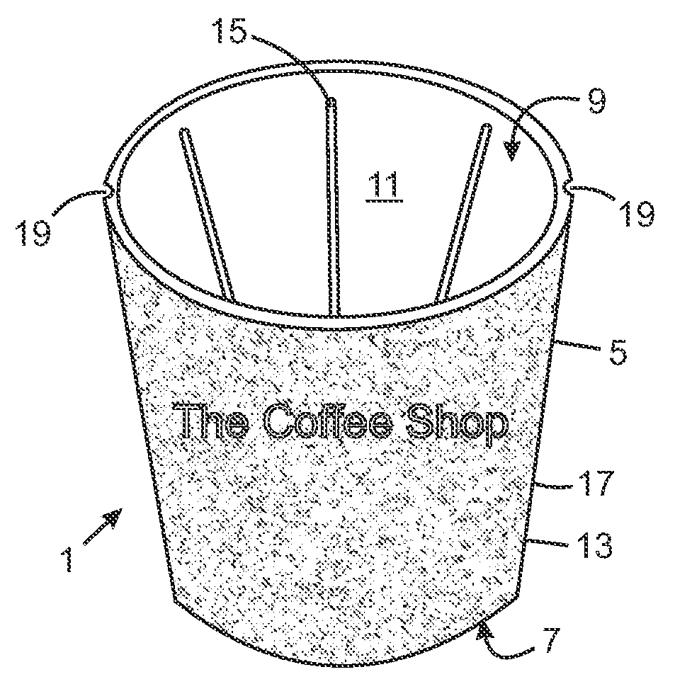 Insulating holder for beverage container