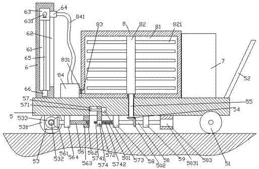 Pesticide spraying device used in agricultural production and plantation