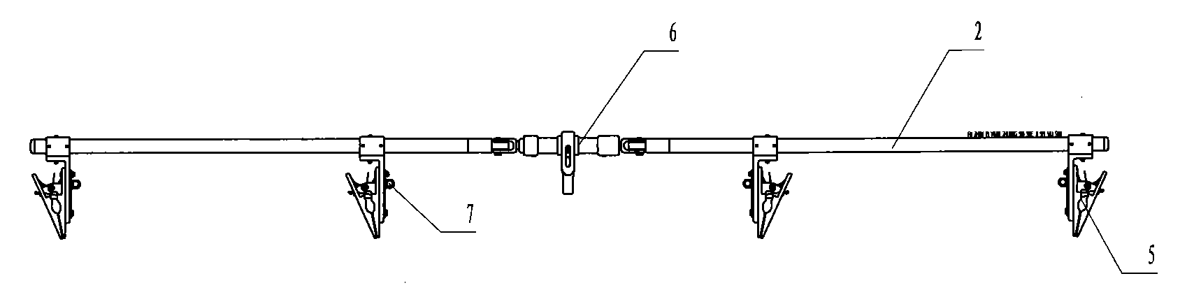 Lead wire brace rod for double-circuit lines on same pole