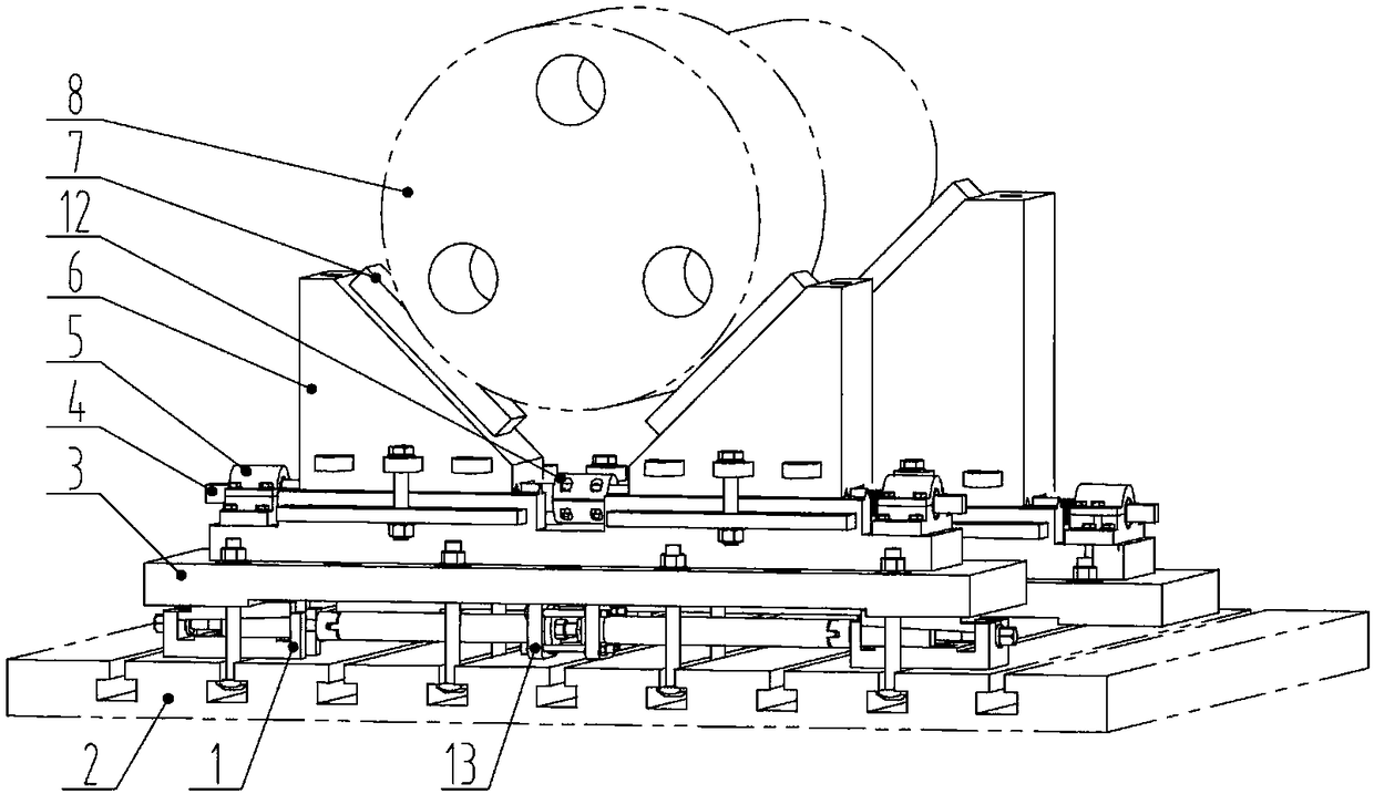 High-accuracy universal adjustable V-shaped positioning tool