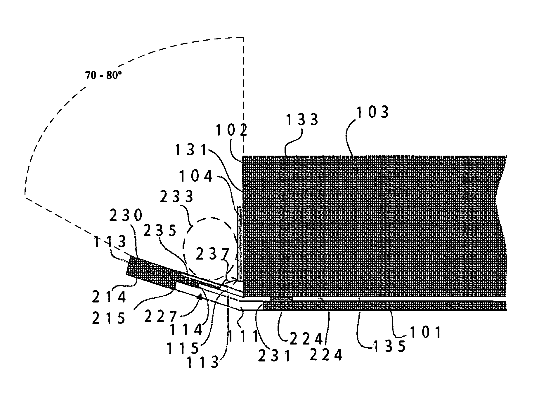 Head/slider supporting structure having lead wire inclined relative to slider pad