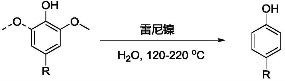 Method for preparing phenol or alkylphenol from methoxyphenol compounds