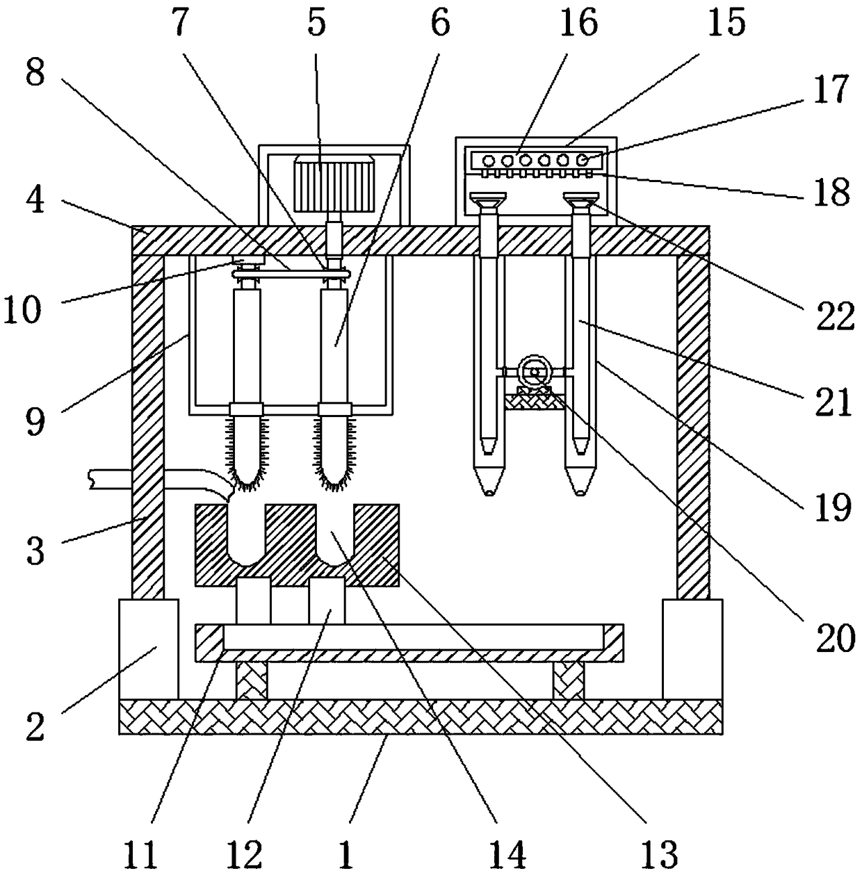 Instrument cleaning device capable of drying conveniently for biotechnology research and development