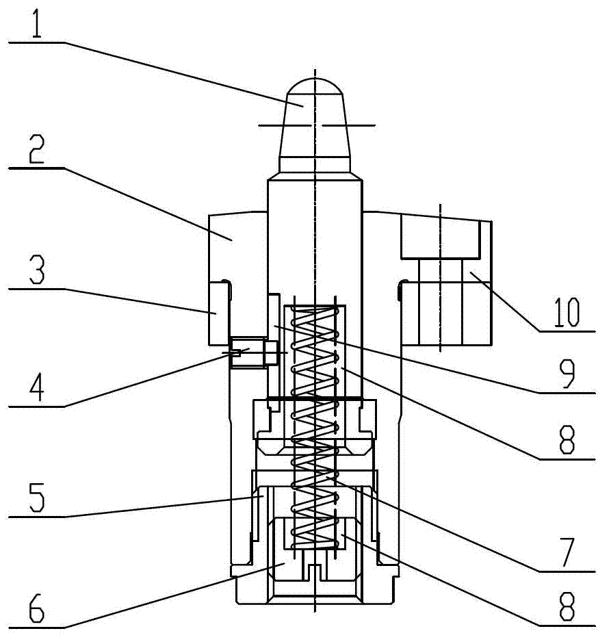 Elastic locating pin