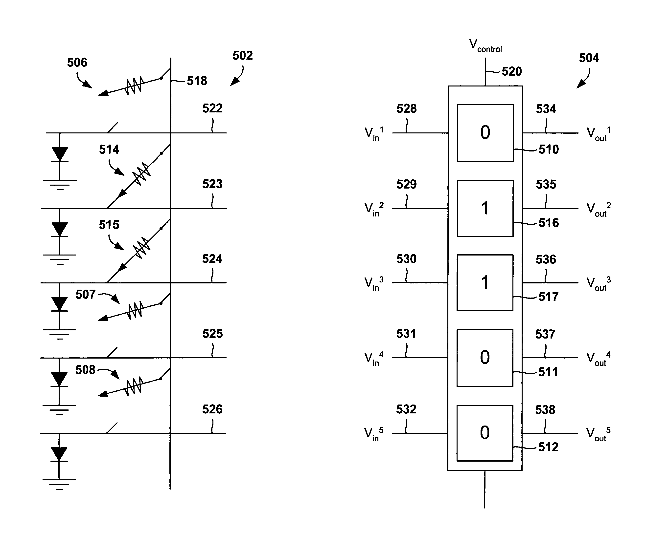 Nanoscale latches and impedance-encoded logic for use in nanoscale state machines, nanoscale pipelines, and in other nanoscale electronic circuits