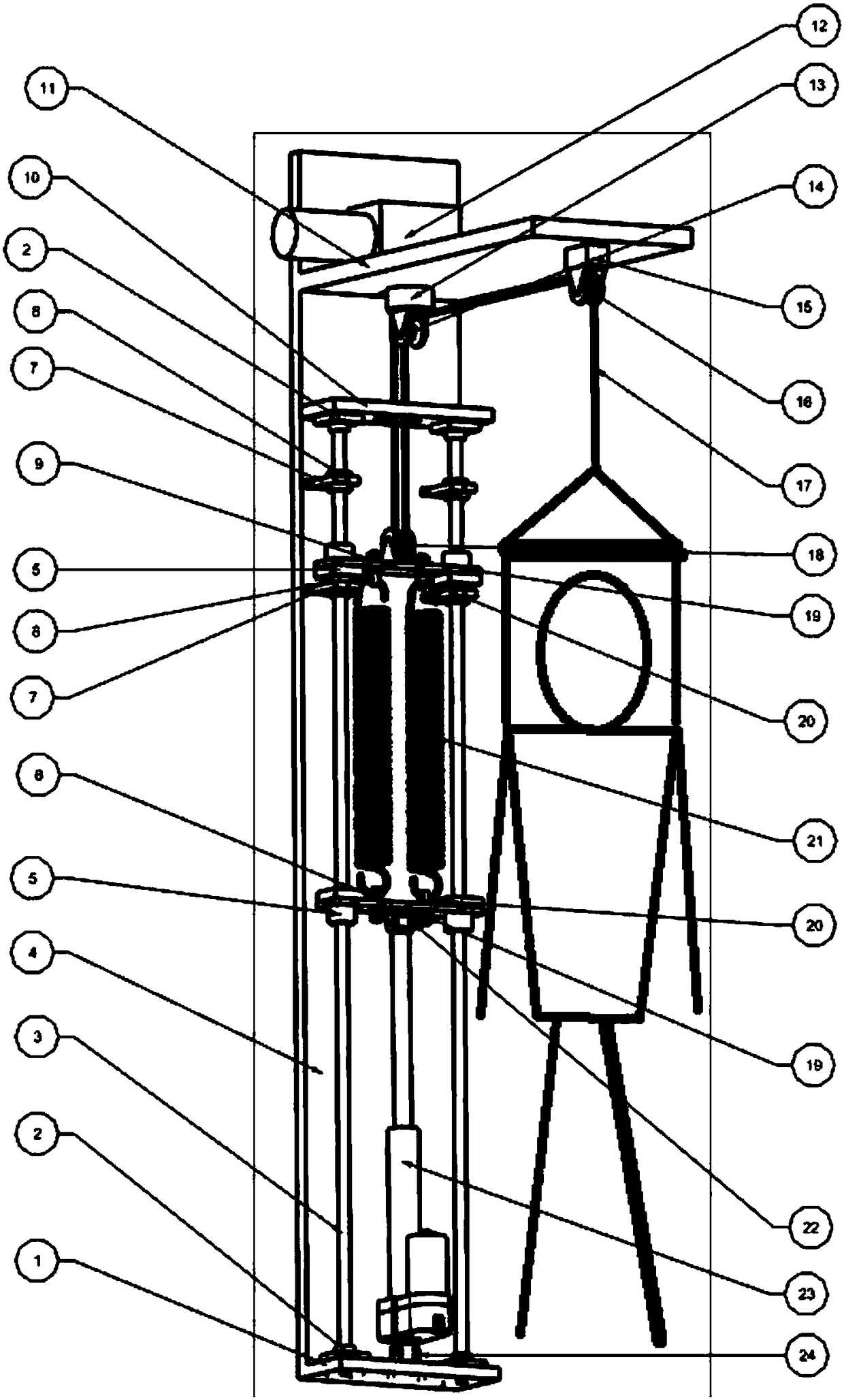 Double-motor dynamic suspension system of rehabilitation robot