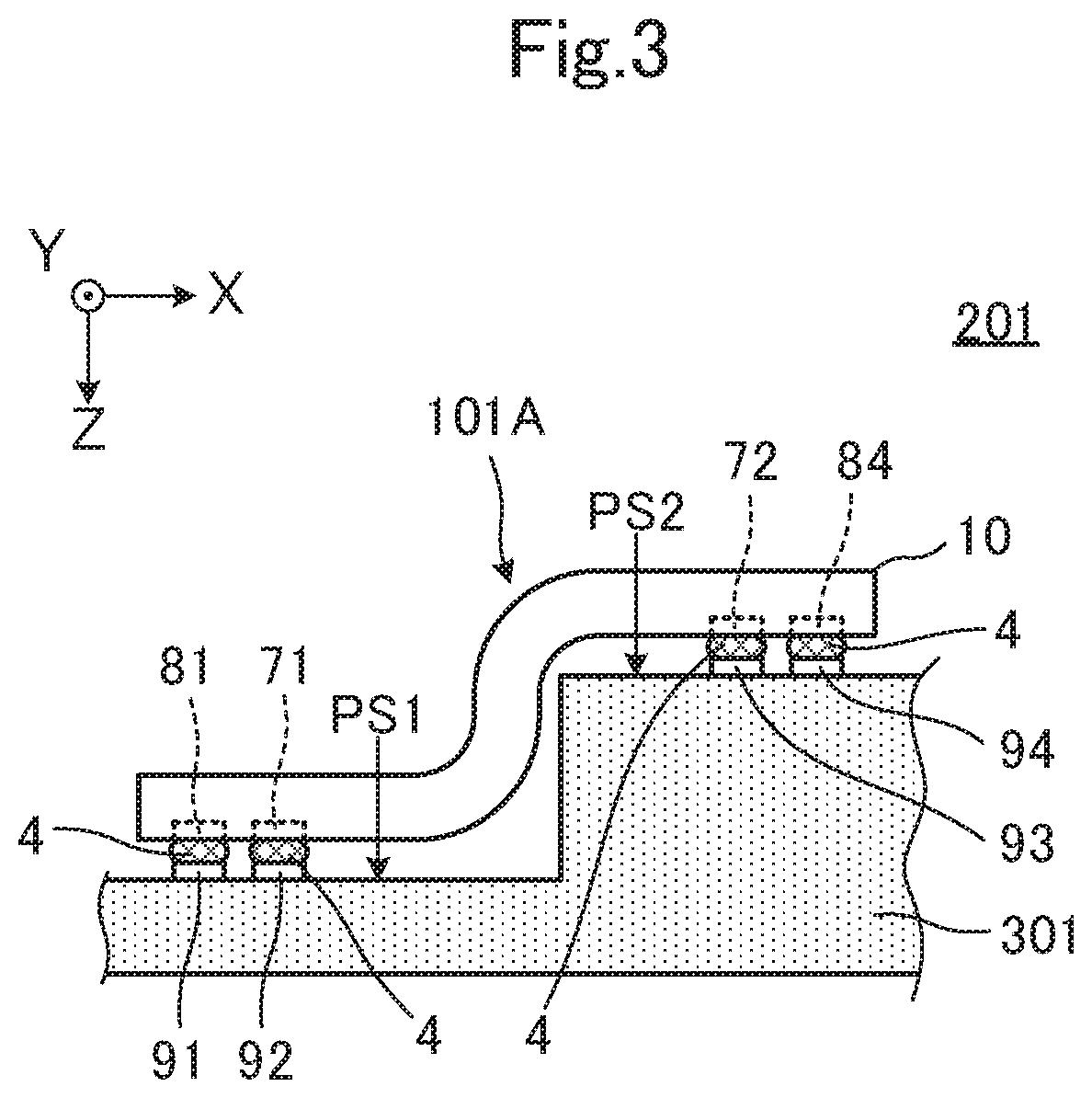 Transmission line substrate and electronic device