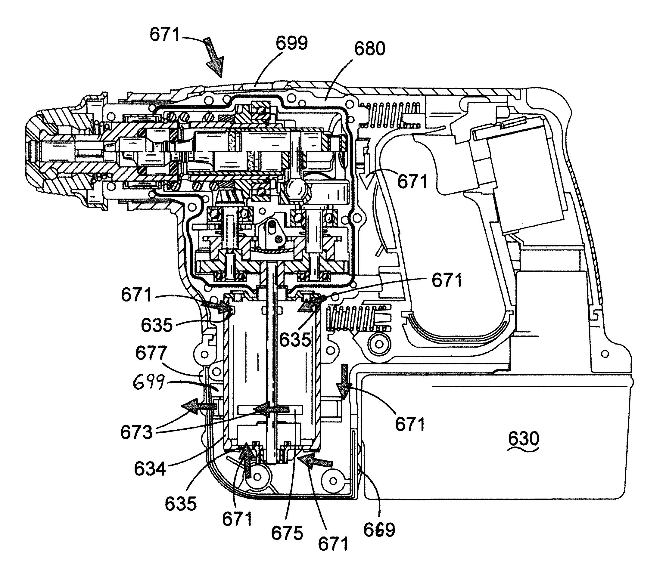 Power tool cooling