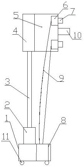 Wind power generation blade snow removal device