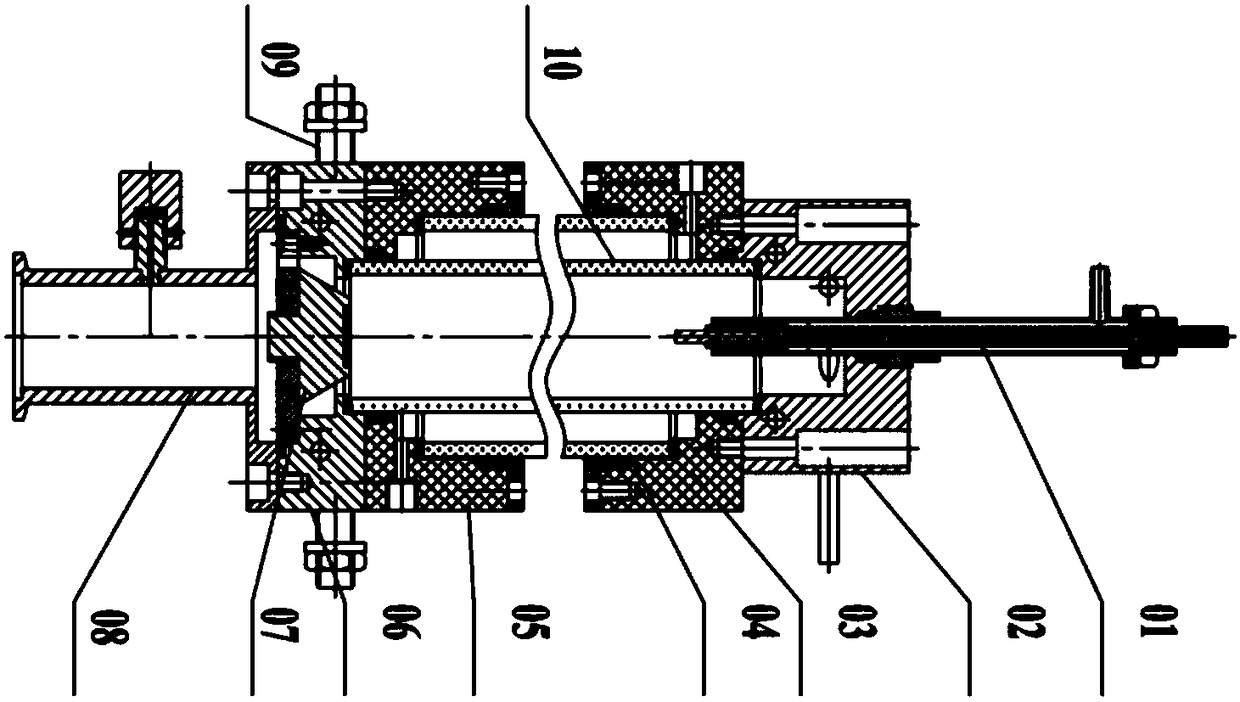 Long-scale uniform thermal plasma arc generating method and device