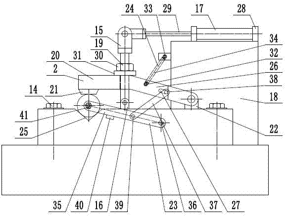 Feeding clamping device for short shaft