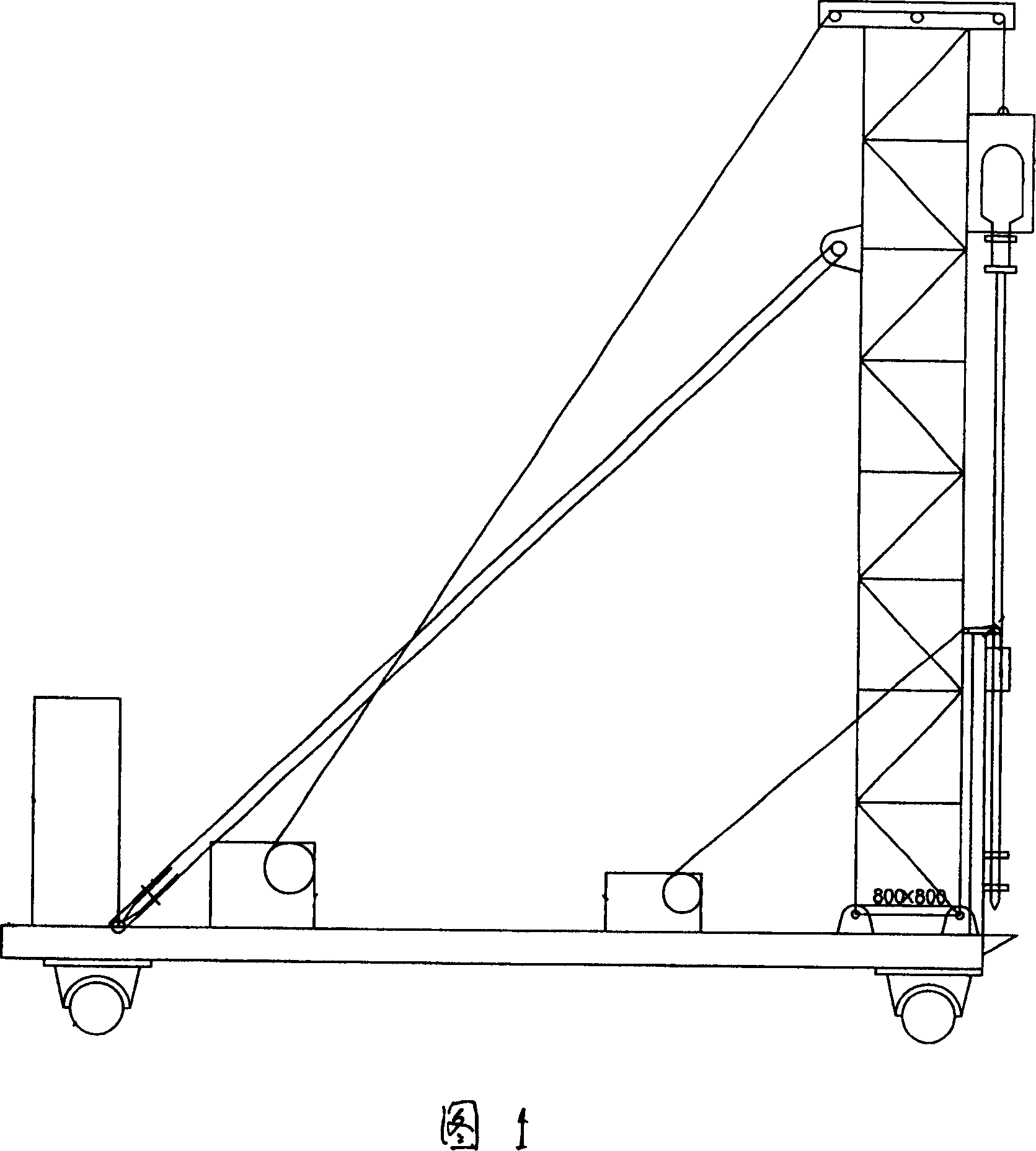 Concrete core cement soil stirring pile machine and its construction technological method