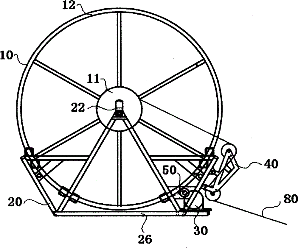 Automatic large-diameter pipe deploying and retracting system and transport cart