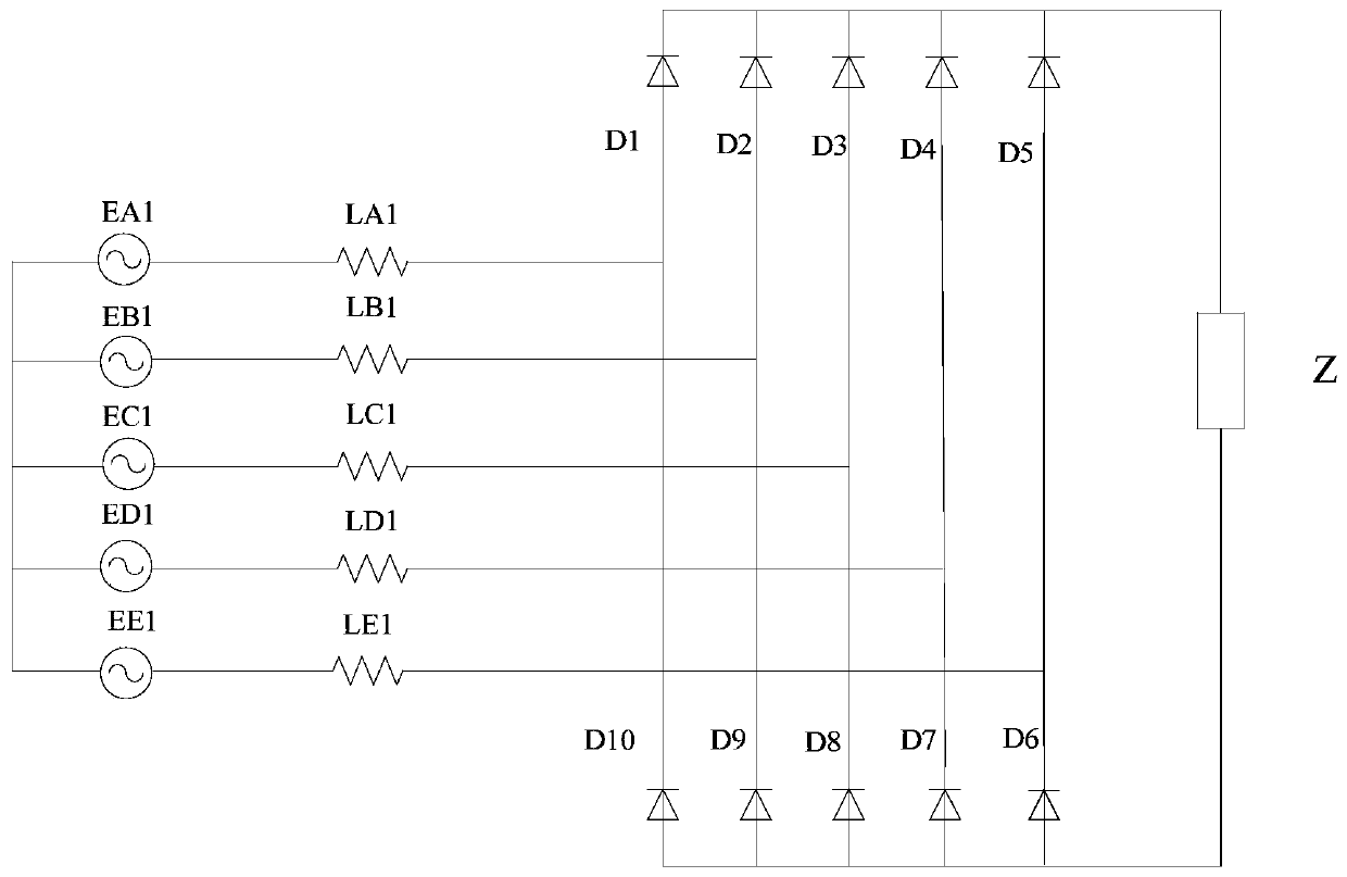 Five-phase 5N/4N pole armature excitation dispersion-type fault-tolerant electro-magnetic double-salient motor