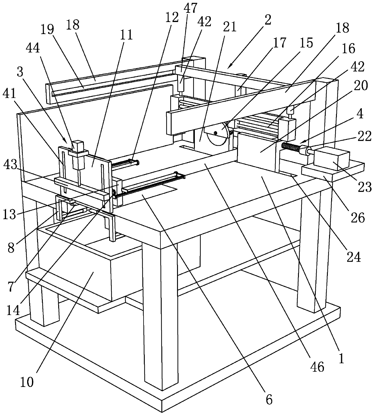 Fixed-length cutting device for stainless steel tube