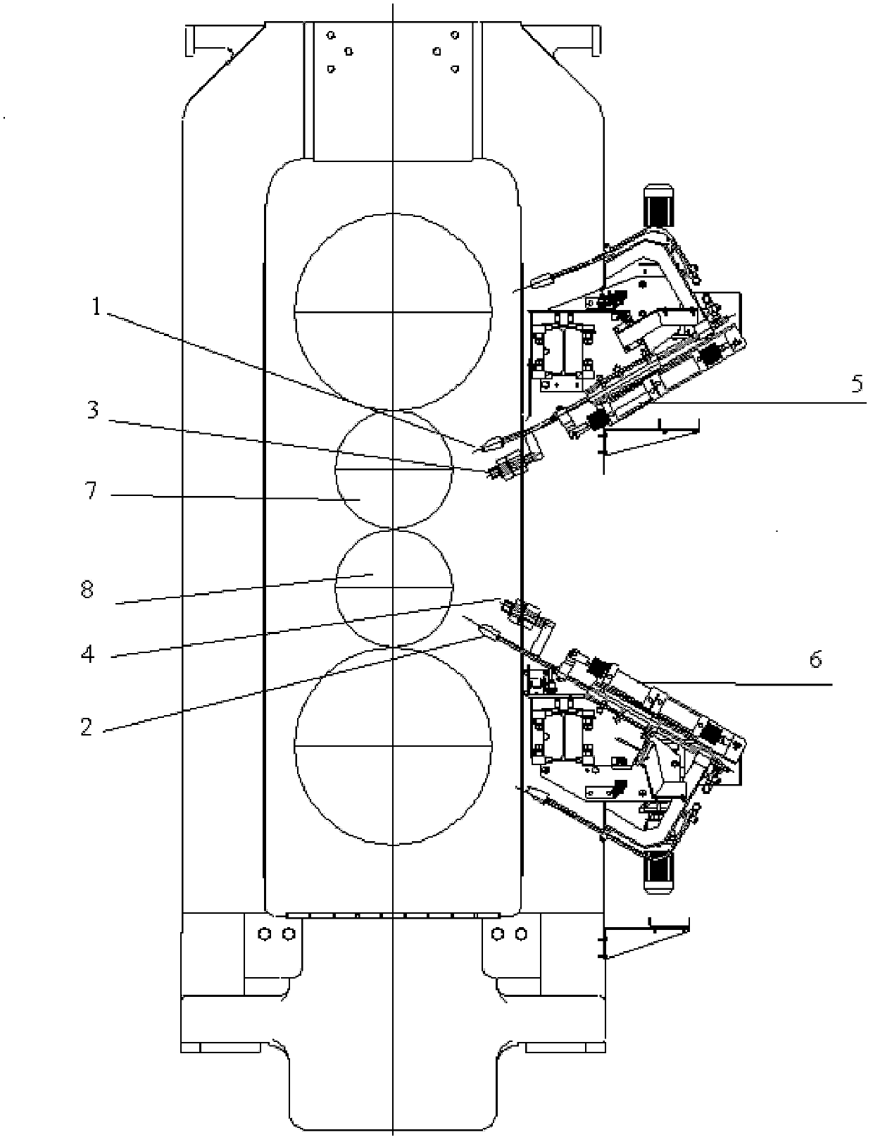 Method and device for eliminating spiral roll marks on steel strip surface finishing machine