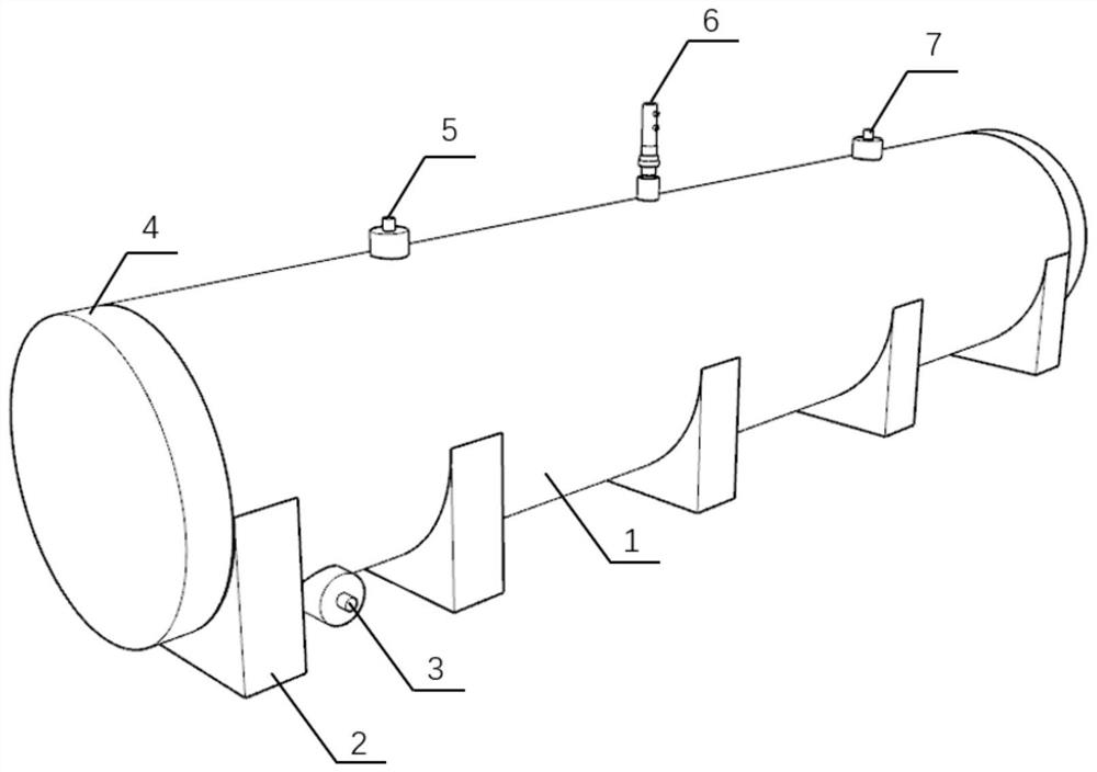 Test platform for simulating uniformly distributed load of pipeline in deepwater environment