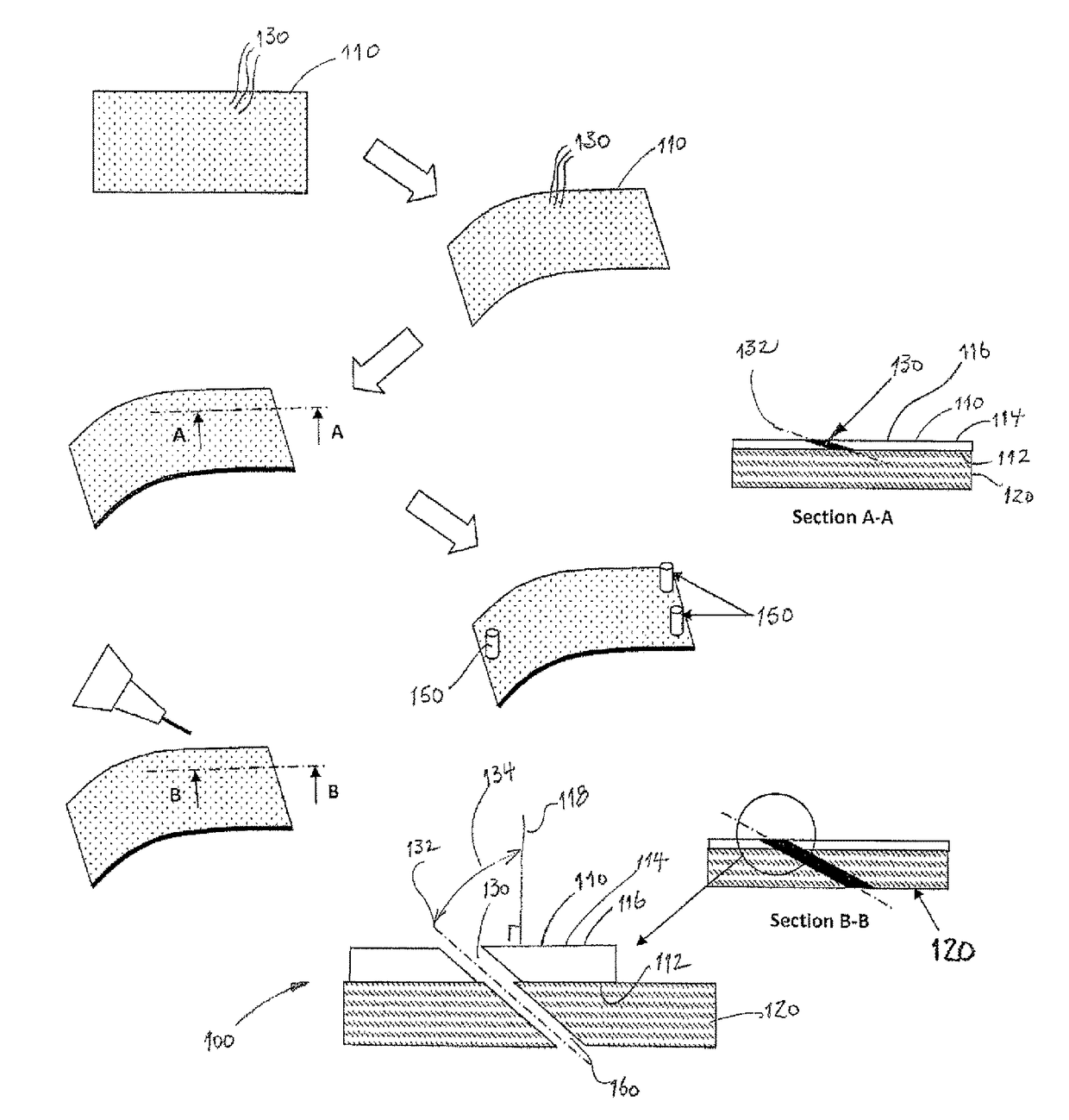 Method of forming a perforated composite panel